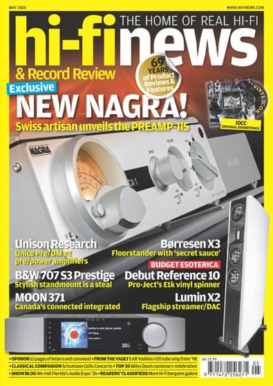 Hi-Fi News (UK) magazine cover