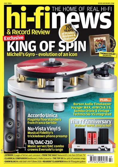 Hi-Fi News (UK) magazine cover