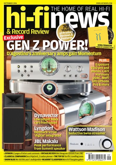 Hi-Fi News (UK) magazine cover