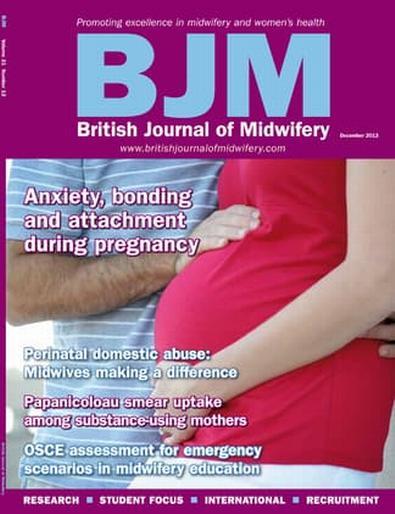 British Journal of Midwifery (UK) magazine cover