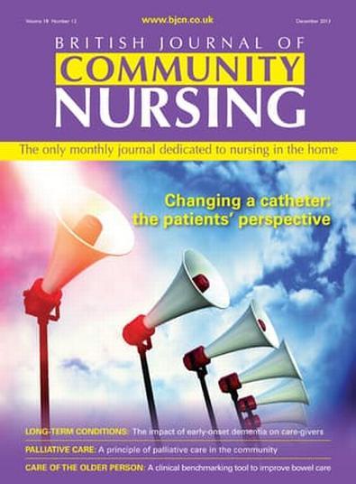 British Journal of Community Nursing (UK) magazine cover