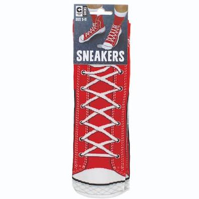 red sock sneakers