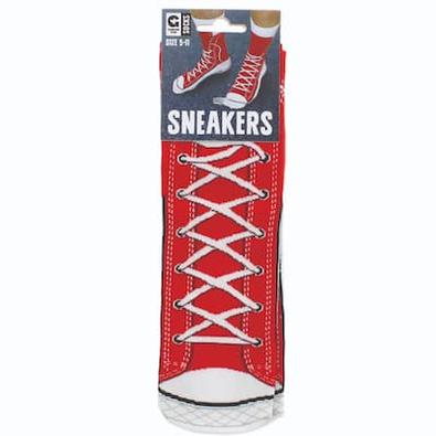 red sneaker socks