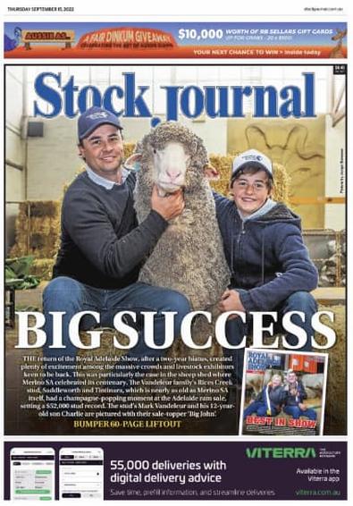 Stock Journal newspaper cover