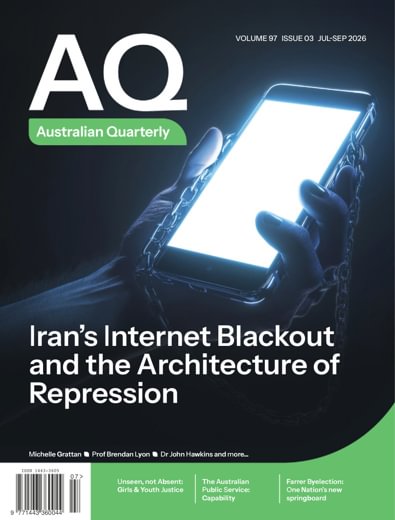 AQ: Australian Quarterly magazine cover