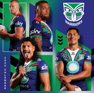 2026 NRL NZ Warriors Calendar cover