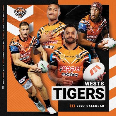 2027 NRL Wests Tigers Calendar cover