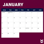 2024 NRL Manly Sea Eagles Calendar alternate 2
