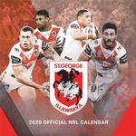 NRL St George Illawarra Dragons 2020 Calendar