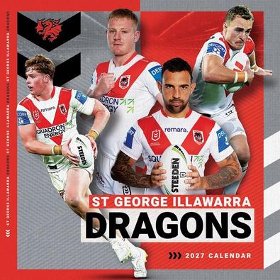 2027 NRL St George Illawarra Dragons Calendar cover