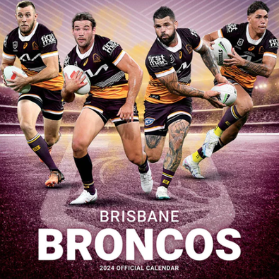 2024 NRL Brisbane Broncos Calendar cover