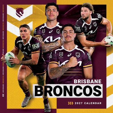 2027 NRL Brisbane Broncos Calendar cover