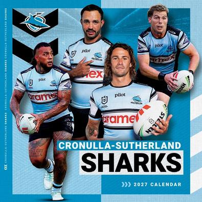 2027 NRL Cronulla Sharks Calendar cover