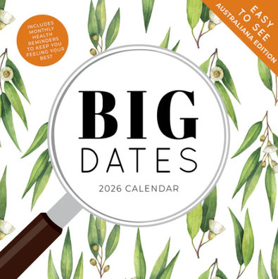 2026 Big Dates Easy to See Australiana Calendar cover