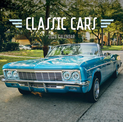 2026 Classic Cars Calendar cover