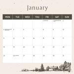 2027 English Countryside Calendar alternate 3