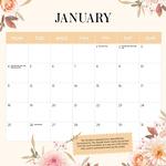 2027 Flower of the Month Calendar alternate 2