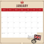 2026 London Calendar alternate 2