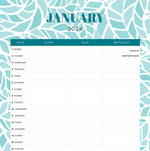 2024 My Organised Chaos Calendar alternate 1
