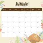 2026 Sloths Calendar alternate 2
