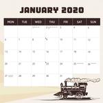 Steam Trains 2020 Calendar alternate 1