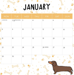 2024 Sausage Dogs Calendar alternate 2