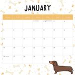 2026 Sausage Dogs Calendar alternate 2