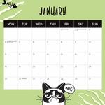 2027 Snappy Cat Calendar alternate 2