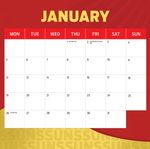 2026 AFL Gold Coast Suns Calendar alternate 2