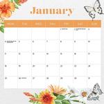 2027 Butterflies Calendar alternate 2