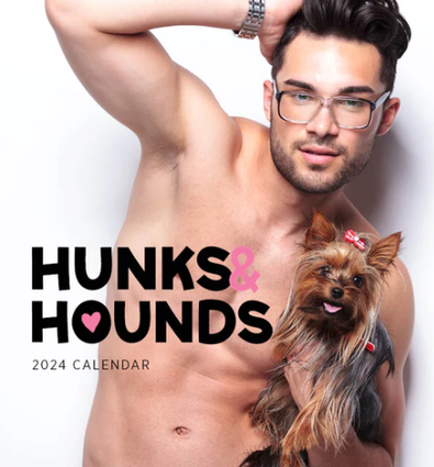 2024 Hunks and Hounds Calendar cover
