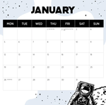 2026 The Milky Way Calendar alternate 2