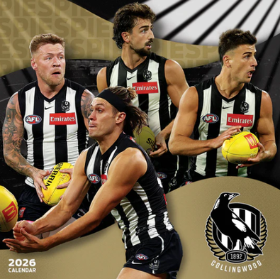 2026 AFL Collingwood Magpies Calendar cover