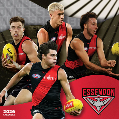2026 AFL Essendon Bombers Calendar cover