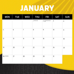 2026 AFL Richmond Tigers Calendar alternate 2