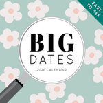 2026 Big Dates Easy to See Calendar thumbnail