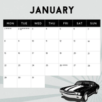 2024 Hot Mustangs Calendar alternate 2