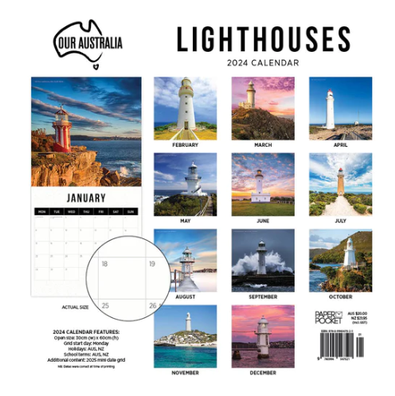 2024 Our Australia Lighthouses Calendar - isubscribe.com.au