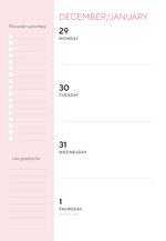 2026 Weekly Planner Diary alternate 1