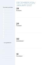 2027 Weekly Planner Diary alternate 1