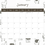 2026 Alpacas Calendar alternate 3