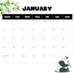 2026 Pandas Calendar alternate 2