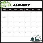 2027 Pandas Calendar alternate 2