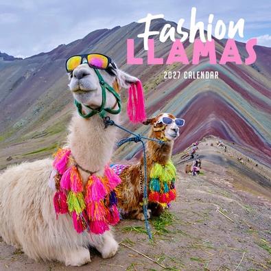 2027 Fashion Llamas Calendar cover