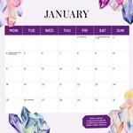 2027 Birthstone of the Month Calendar alternate 2