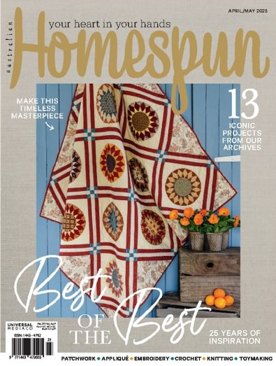 Australian Homespun magazine cover