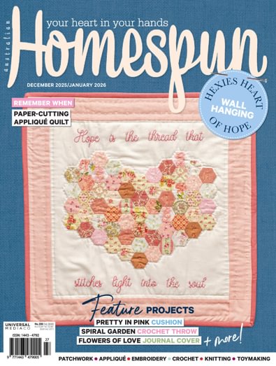 Australian Homespun magazine cover