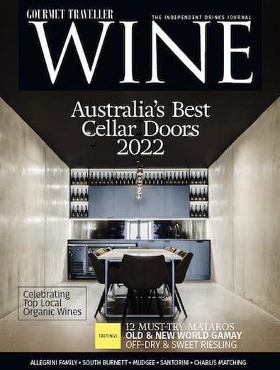 Gourmet Traveller Wine magazine cover