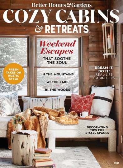 BH&G Cozy Cabin Retreats digital cover