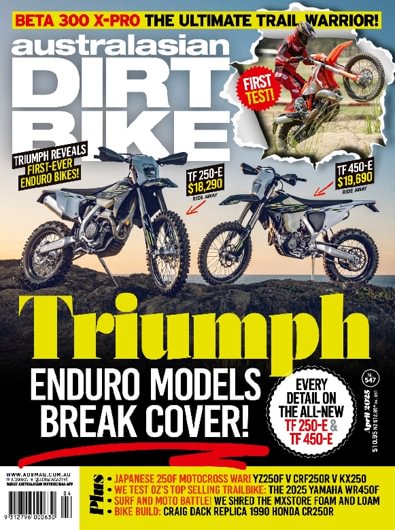 Australasian Dirt Bike magazine cover